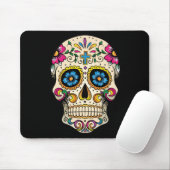 Tapis De Souris Day of the Dead Sugar Skull with Cross (Avec souris)
