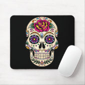 Tapis De Souris Day of the Dead Sugar Skull with Rose (Avec souris)