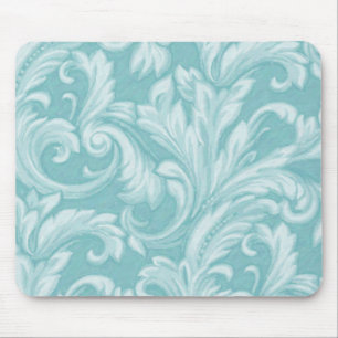 Tapis De Souris Dazzling Damask, Aqua