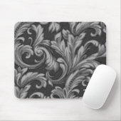 Tapis De Souris Dazzling Damask, Charbon (Avec souris)