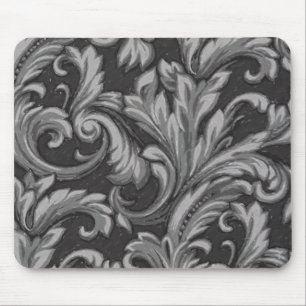 Tapis De Souris Dazzling Damask, Charbon