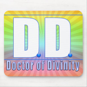 Tapis De Souris DD Docteur en divinité Acronyme LOGO