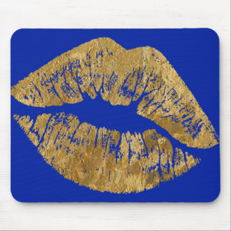 Tapis de souris de baiser d'effet de feuille d'or