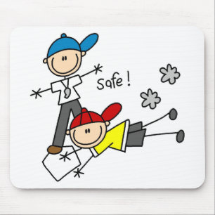 Tapis de souris de baseball He's Safe