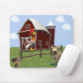 Tapis de souris de basse-cour avec les vaches et (Avec souris)