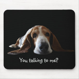 Tapis de souris de basset, vous me parlant ?