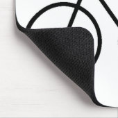 Tapis de souris de bicyclette noir sur mesure (Coin)