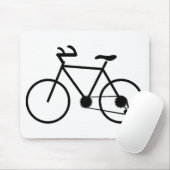 Tapis de souris de bicyclette noir sur mesure (Avec souris)