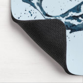 Tapis de souris de bleu de baleine d'aquarelle (Coin)