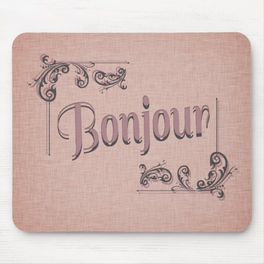 Tapis de souris de Bonjour (Devant)