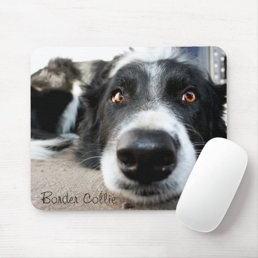 Tapis de souris de border collie (Avec souris)