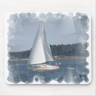 Tapis de souris de bulles de bateau à voile