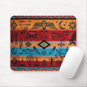 Tapis de souris de bureau Art tribal (Avec souris)