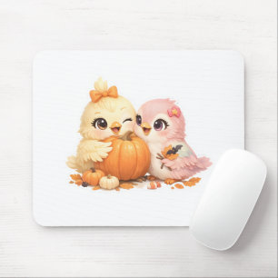 Tapis de souris de bureau avec de mignons amis ois