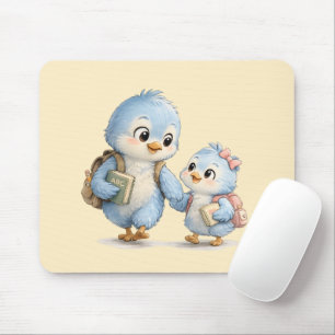 Tapis de souris de bureau Famille de jolis petits
