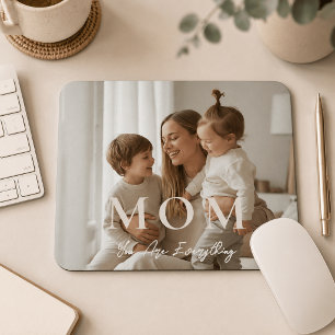 Tapis de souris de bureau MOM avec photo personnal