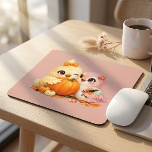 Tapis de souris de bureau Petits amis oiseaux mign
