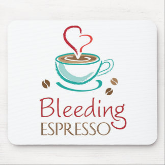 Tapis de souris de café express de saignement
