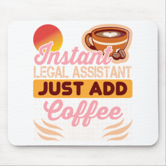 Tapis de souris de café pour assistant juridique d