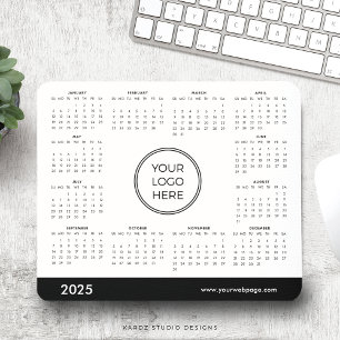 Tapis de souris de calendrier d'affaires 2025 Logo