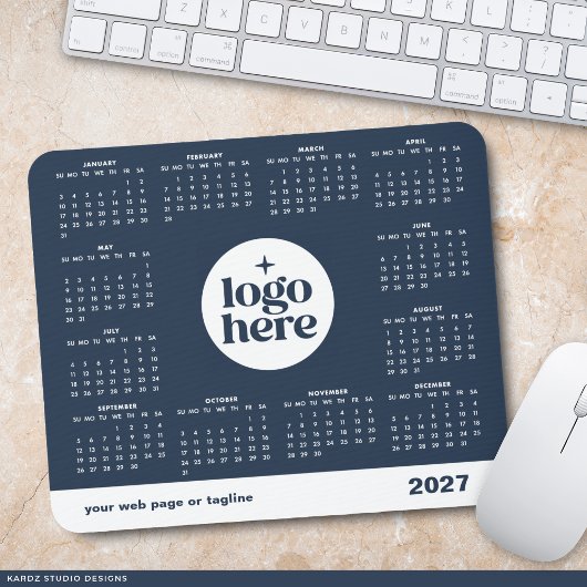 Tapis de souris de calendrier de logo d'entreprise