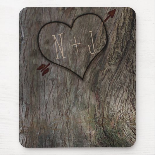 Tapis de souris de campagne rustique avec arbre + (Devant)