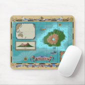 Tapis de souris de carte de Vulcania (Avec souris)
