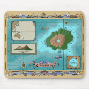 Tapis de souris de carte de Vulcania
