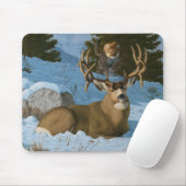 Tapis de souris de cerfs communs de mule (Avec souris)