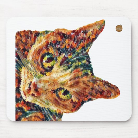Tapis de souris de chat coloré mignon (Devant)