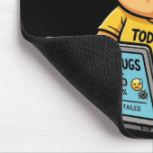 Tapis de souris de chat orange drôle programmeur (Coin)