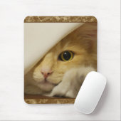 Tapis de souris de chaton jaune mignon (Avec souris)
