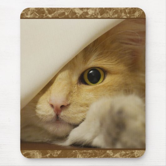 Tapis de souris de chaton jaune mignon (Devant)