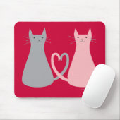 Tapis de souris de chats d'amour (Avec souris)