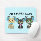 Tapis de souris de chats de studio de Vo (Avec souris)