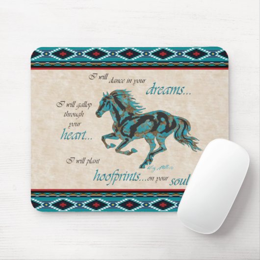 Tapis de souris de cheval au galop (Avec souris)