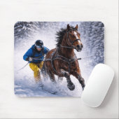 Tapis de souris de cheval d'hiver (Avec souris)