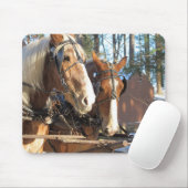 Tapis de souris de cheval d'hiver rustique (Avec souris)