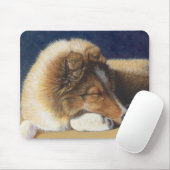 Tapis de souris de chien de chien de berger de (Avec souris)