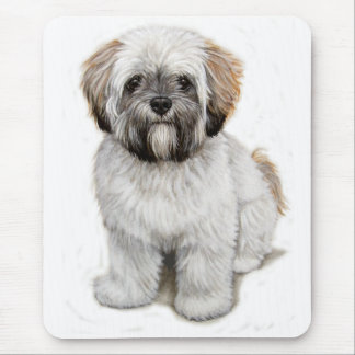 Tapis de souris de chiot d'apso de Lhasa