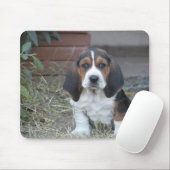 Tapis de souris de chiot de basset (Avec souris)