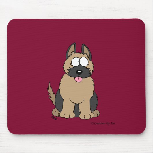 Tapis de souris de chiot de berger allemand (Devant)