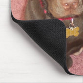 Tapis de souris de chiot de Labrador de chocolat (Coin)