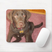 Tapis de souris de chiot de Labrador de chocolat (Avec souris)