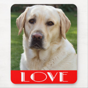 Tapis de souris de chiot Labrador Retriever jaune