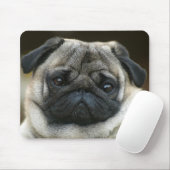 Tapis de souris de chiot Pug mignon (Avec souris)