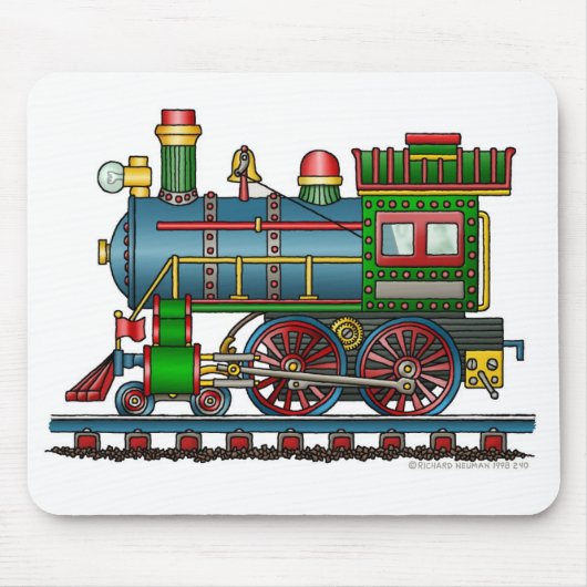 Tapis de souris de Choo Choo de machine à vapeur (Devant)