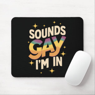 Tapis De Souris De Chouettes Sons Gay Je Suis Dans Fierté Arc-En-C