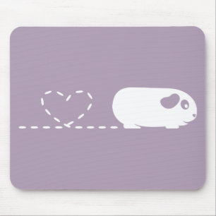 Tapis de souris de cobaye de coeur de Pooping