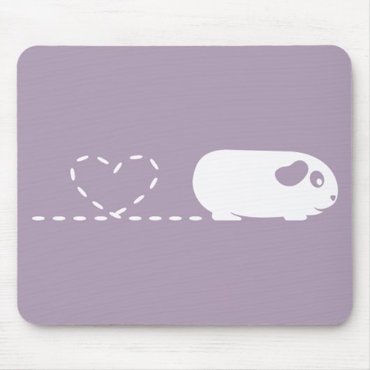 Tapis de souris de cobaye de coeur de Pooping (Devant)